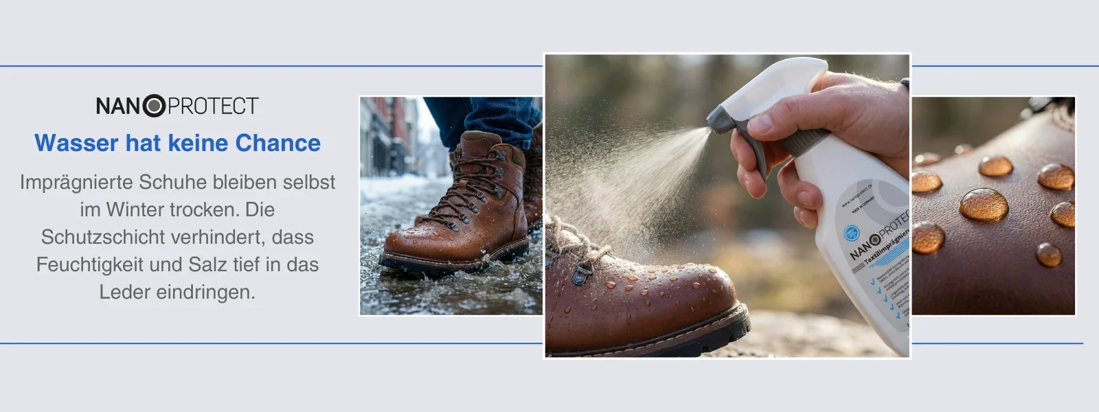 Winterfest mit Impraegnierspray