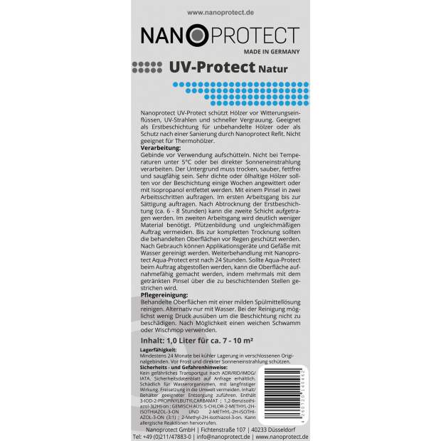 UV-Protect Natur - 1 Liter - Witterungsschutz