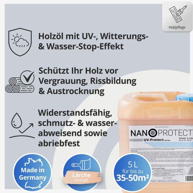 UV-Protect Lärche - 5 Liter - Witterungsschutz