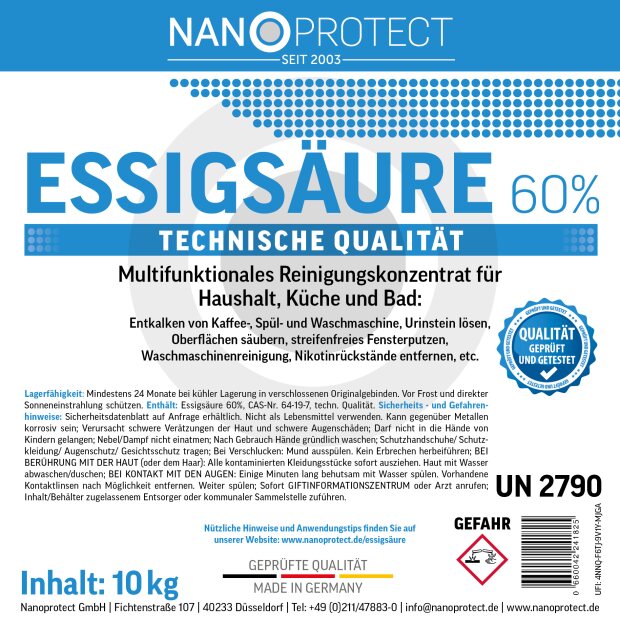 Essigsäure 60% - 10 kg