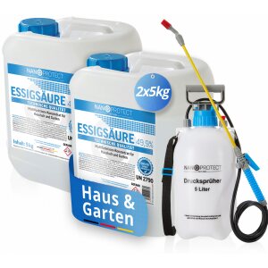 Essigsäure 49,9% - 10 kg + Drucksprüher
