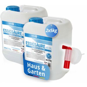 Essigsäure 49,9% - 10 kg + Auslaufhahn