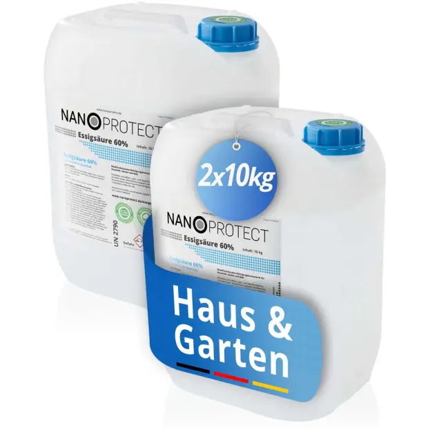Essigsäure 60% - 2 x 10 kg - Klimaneutral