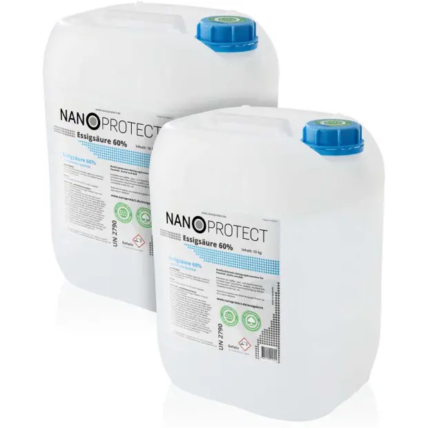 Essigsäure 60% - 2 x 10 kg - Klimaneutral