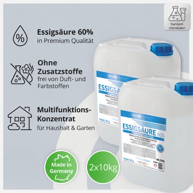 Essigsäure 60% - 2 x 10 kg