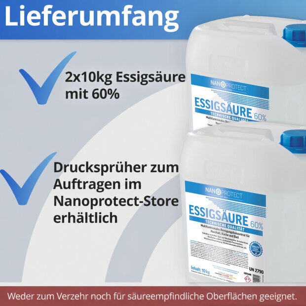 Essigsäure 60% - 2 x 10 kg