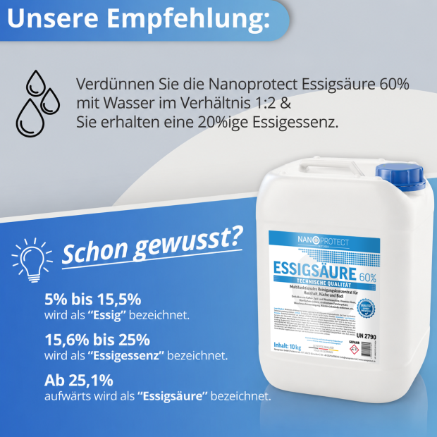Essigsäure 60% - 2 x 10 kg