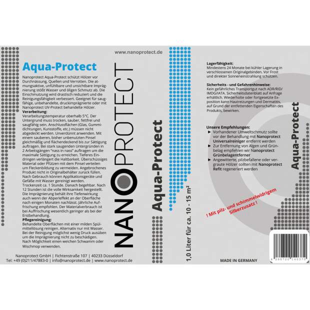 Aqua-Protect - 1 Liter - Holzimprägnierung