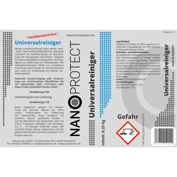 Universalreiniger Konzentrat - 250 gr