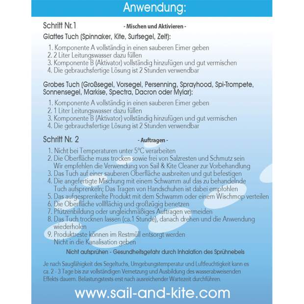 Sail & Kite Coating - 50 ml Set - Segelbeschichtung