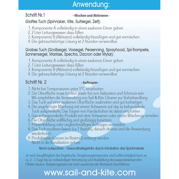 Sail & Kite Coating - 1.250 ml Set - Segelbeschichtung