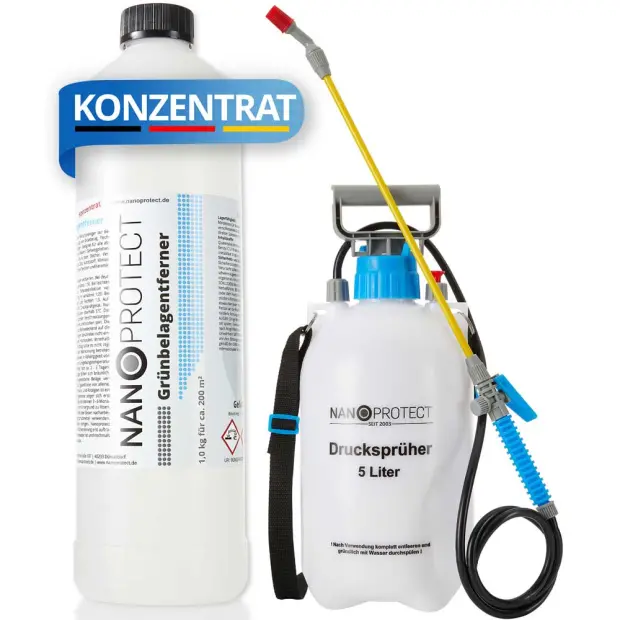 Grünbelagentferner Konzentrat - 1 kg + Drucksprüher