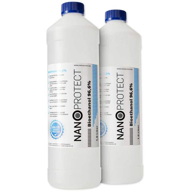 Bioethanol 96,6% - 1 Liter - Doppelpack
