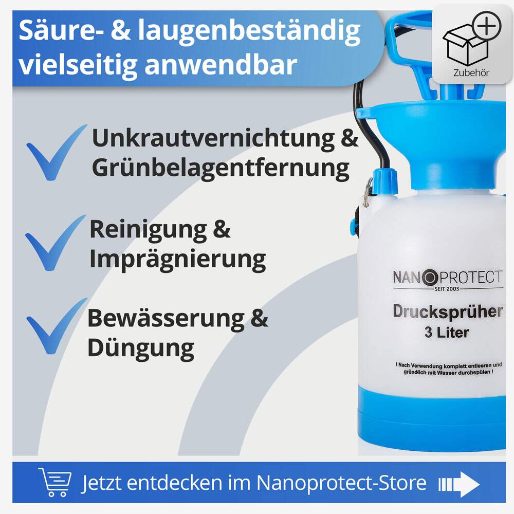Drucksprüher - 3 Liter - Dichtungsringe - Nanoprotect G, 5,00 €