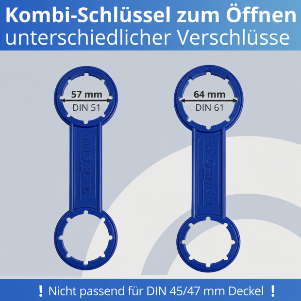 Kanisterschlüssel - Gewinde DIN 51/61