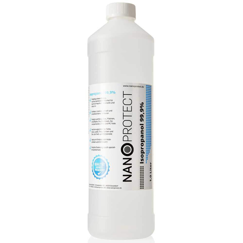 ISOPROPANOL 99,9% – 1 Liter Flasche – Hochprozentiger Reinigungsalkohol.