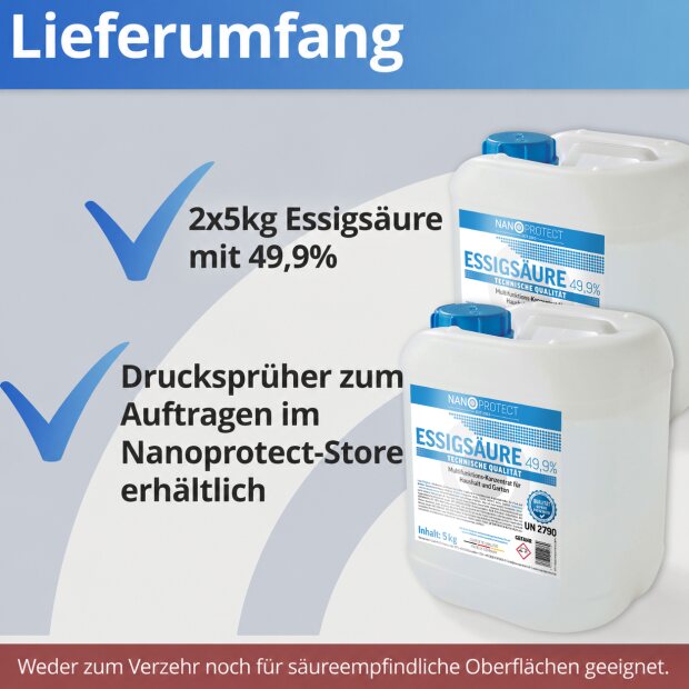Essigsäure  49,9% - 10 kg