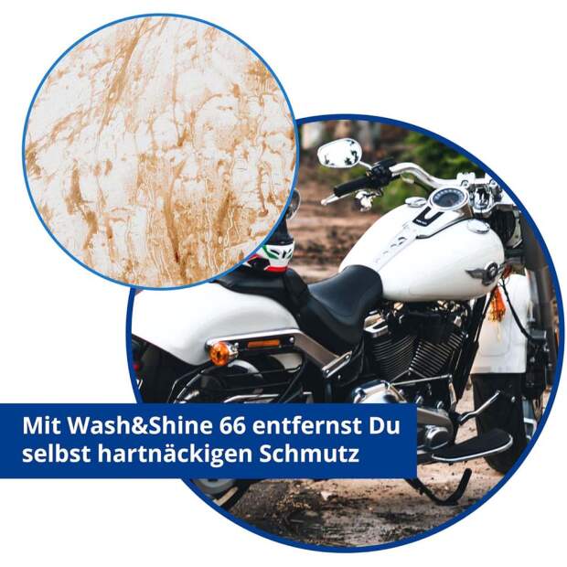 Shinykings Wash & Shine BIKE - Wasserloser Schnellreiniger - 2 x 0,5 Liter + 2 x Spezialtuch
