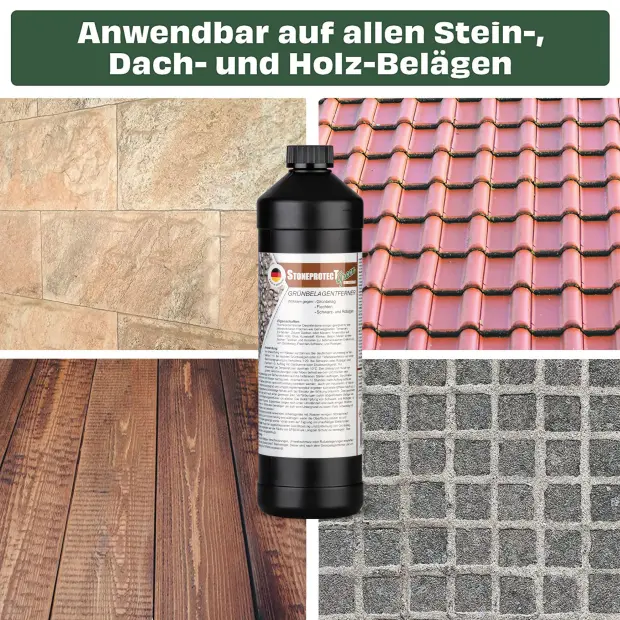 StoneprotecT SPGREEN Konzentrat - 1 Liter - Grünbelagentferner
