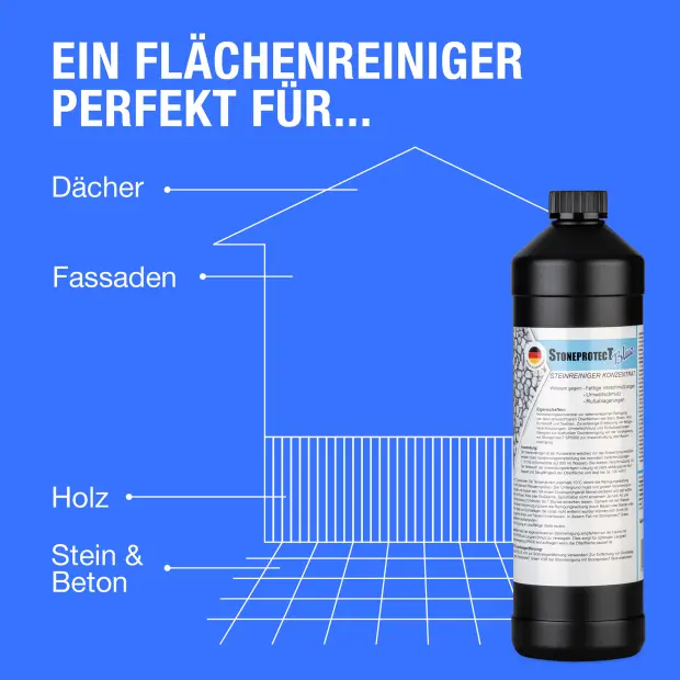 StoneprotecT SPBLUE Konzentrat - 1 Liter - Steinreiniger