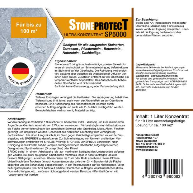 StoneprotecT - Set Ultra | Steinversiegelung + Grünbelagentferner + Steinreiniger