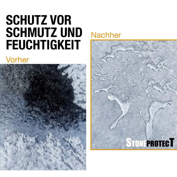 StoneprotecT Set Reichweite - Steinversiegelung Konzentrat + Grünbelagentferner