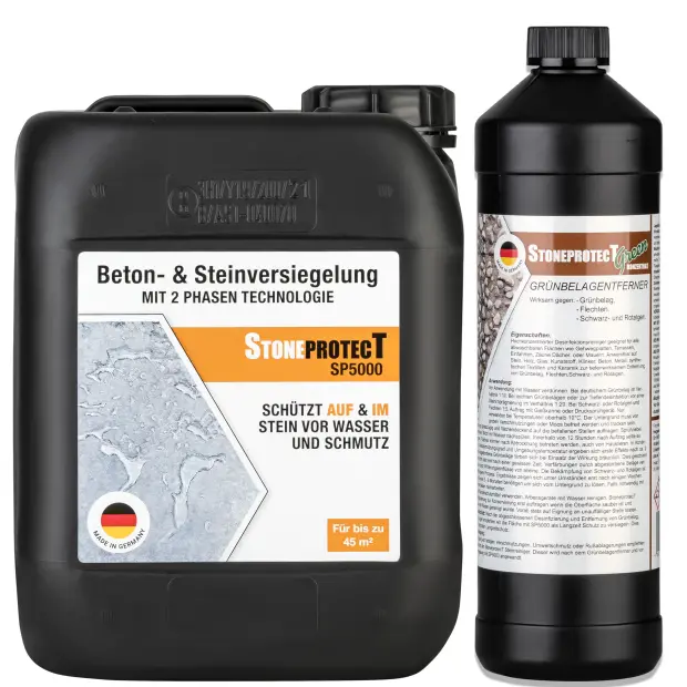 StoneprotecT Set Vorteil | Steinversiegelung + Grünbelagentferner