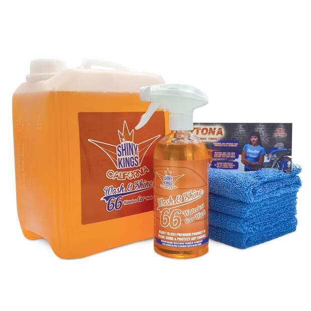 Wash & Shine CAR - Wasserloser Schnellreiniger - 5,5 Liter + 4 x Spezialtuch