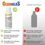 CleanglaS Glasreinigung - Set - mit Entkalker + Glasreinigungspolitur + Tuch