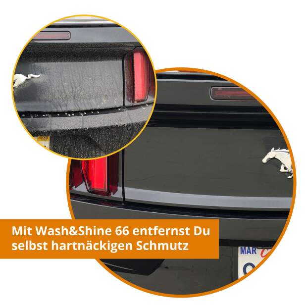 Wash & Shine CAR - Wasserloser Schnellreiniger - 2 x 0,5 Liter + 2 x Spezialtuch
