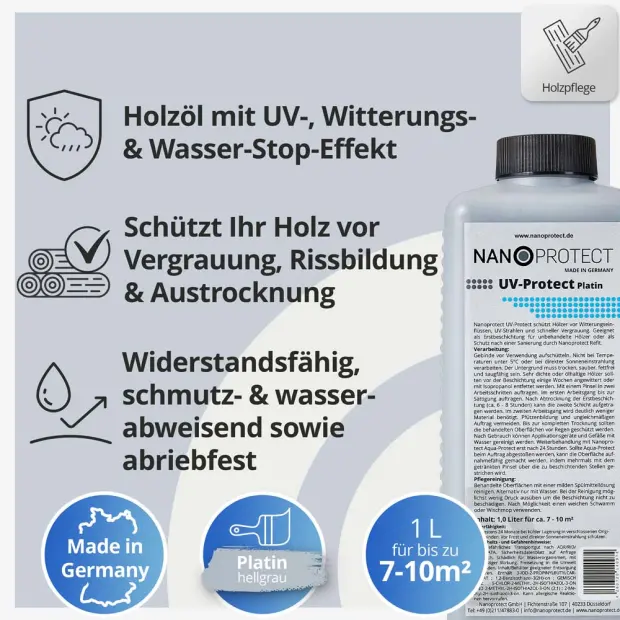 UV-Protect Platin - 1 Liter - Witterungsschutz