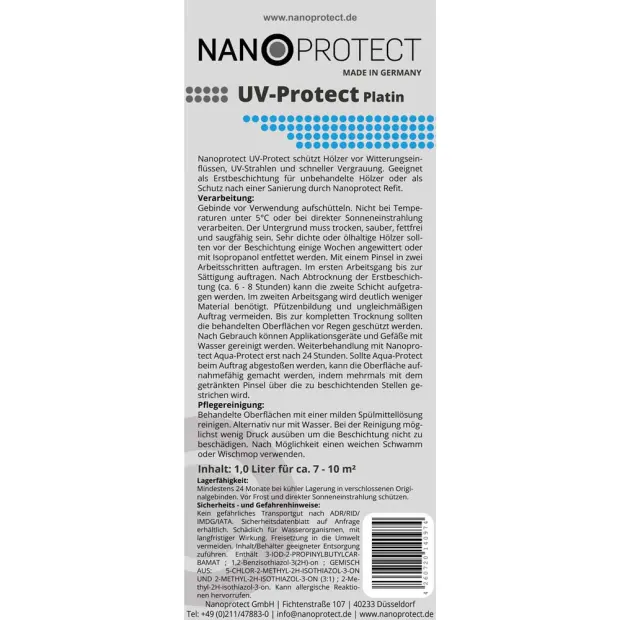 UV-Protect Platin - 1 Liter - Witterungsschutz