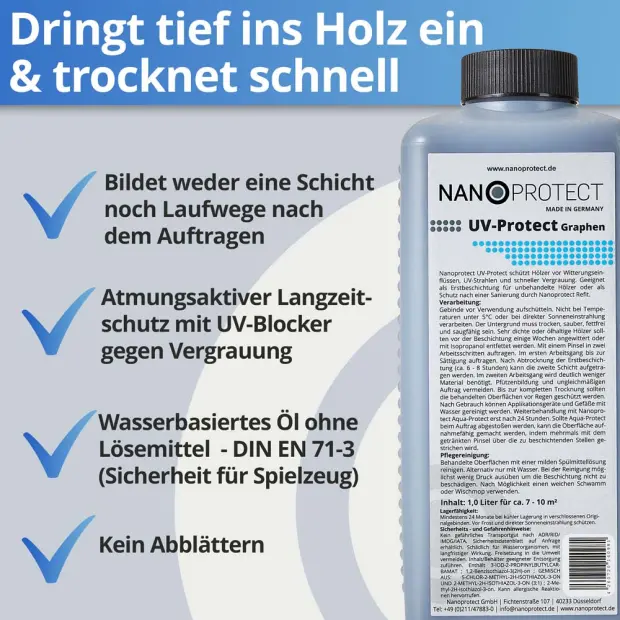 UV-Protect Graphen - 1 Liter - Witterungsschutz