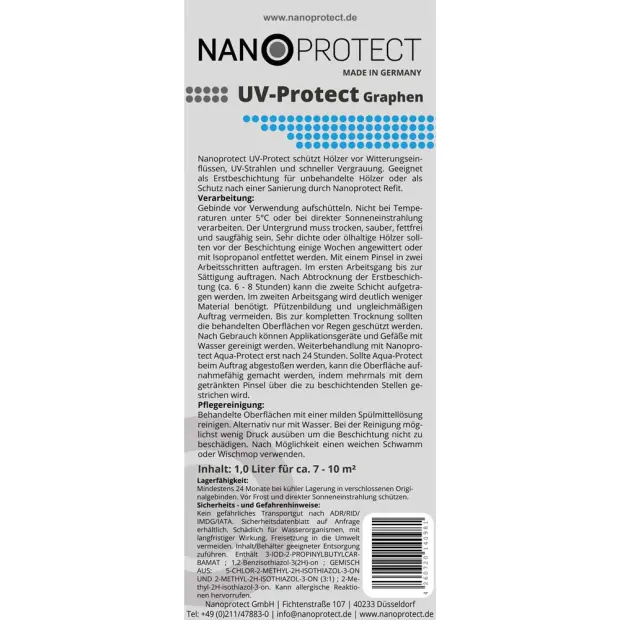 UV-Protect Graphen - 1 Liter - Witterungsschutz