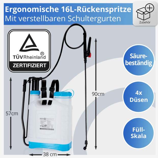 Rückenspritze - 16 Liter - Drucksprüher