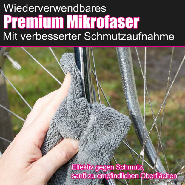 Shinykings Wash & Shine BICYCLE - Wasserloser Fahrradreiniger - 2 x 0,5 Liter + 2 x Spezialtuch
