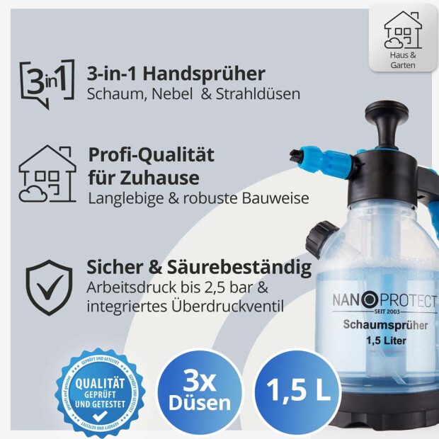 Premium Handsprüher - 1,5 Liter - Schaumsprüher