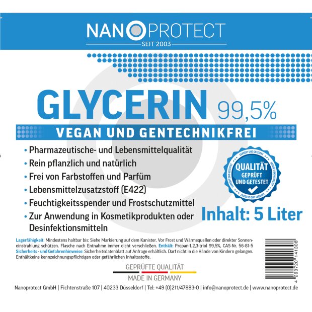 Glycerin 99,5% - 5 Liter
