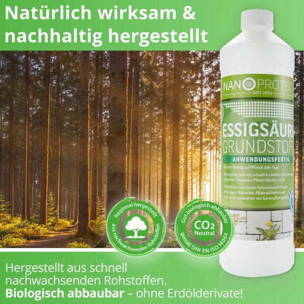 Essigsäure Grundstoff - Unkrautvernichter