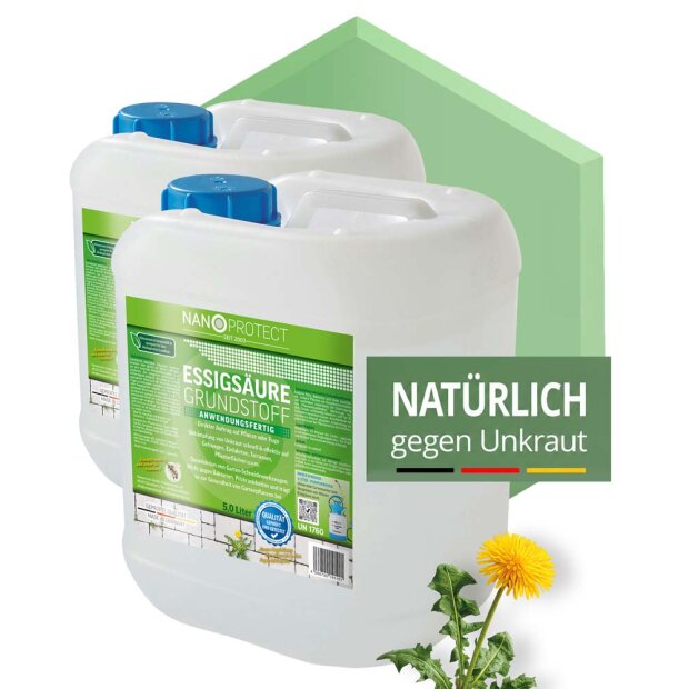 Essigsäure Grundstoff - Unkrautvernichter - 10 Liter