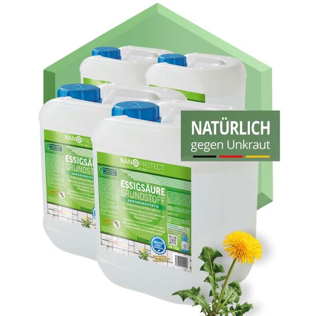 Essigsäure Grundstoff - Unkrautvernichter - 20 Liter