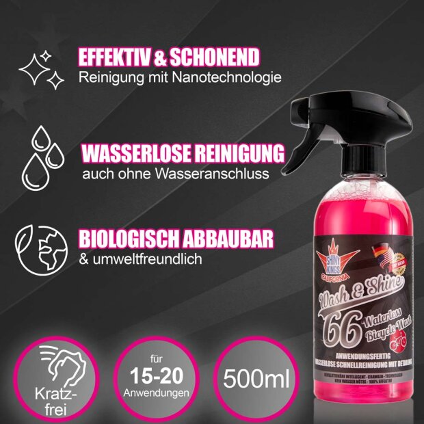 Shinykings Wash & Shine BICYCLE - Wasserloser Fahrradreiniger